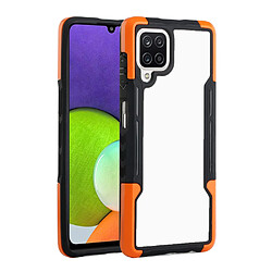 Coque en TPU + acrylique antidérapante, hybride antichute noir/orange pour votre Samsung Galaxy A22 4G (EU Version)