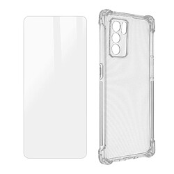 Avizar Pack Protection Oppo Reno 6 5G Coque Souple et Verre Trempé transparent