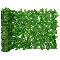 vidaXL Écran de balcon avec feuilles vert 200x75 cm