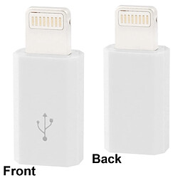 Avis Wewoo Adaptateur blanc pour iPhone 6 & 6 Plus, 5 / iPod touch 5 / iPad mini / mini 2 Retina / 4 Micro 5 broches USB à charger & de transfert de données, adapté