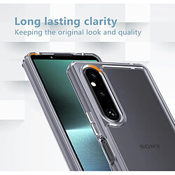 Acheter Htdmobiles Coque pour Sony Xperia 1 V - housse etui silicone gel fine + film ecran - TRANSPARENT TPU