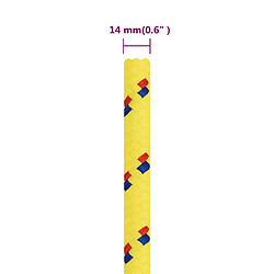 vidaXL Corde de bateau Jaune 14 mm 25 m Polypropylène pas cher