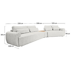 Acheter Bestmobilier Mahina - canapé d'angle droit - 5 places avec bout de canapé - convertible avec coffre - en tissu bouclette