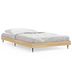 vidaXL Cadre de lit sans matelas chêne sonoma 90x190 cm