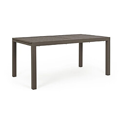 Mes Table de jardin extensible 160/240 cm en aluminium marron - LOUNA