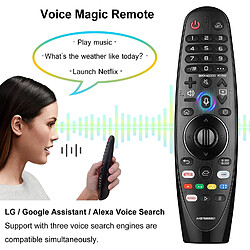 Acheter SANAG Telecommande Voice Magic Pour Televiseur Intelligent Lg 2017-2022, An-Mr20Ga Mr19Ba Mr18Ba Mr650A Telecommande Magique De Rechange Avec Fonction Vocale Et Pointeur Pour Telecommande Lg Magic Voice