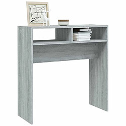 Acheter Maison Chic Table console | Meuble d'entrée | Table d'appoint Sonoma gris 78x30x80 cm Bois d'ingénierie -GKD70192