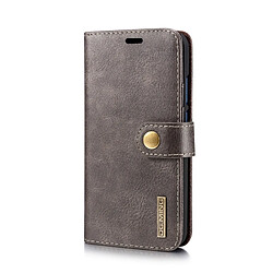 Wewoo Housse Étui gris pour Huawei P20 Lite, avec titulaire et fentes Crazy Horse Texture Flip détachable en cuir magnétique cartes porte-monnaie