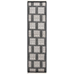 Vidal Tapis de couloir en laine 297x79 noir Darya