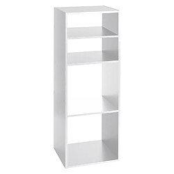 Atmosphera, Createur D'Interieur Etagère rectangulaire 4 cases Mix - H. 100,5 cm - Blanc