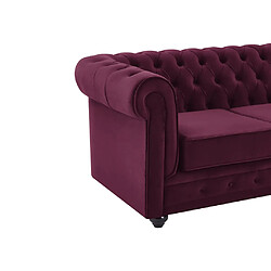 Acheter Vente-Unique Canapé 2 places velours pourpre CHESTERFIELD