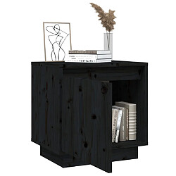 Avis vidaXL Table de chevet Noir 40x30x40 cm Bois de pin solide