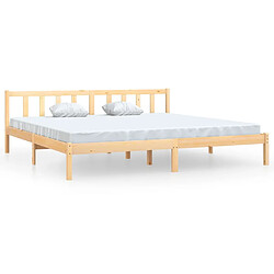 vidaXL Cadre de lit sans matelas bois massif 200x200 cm