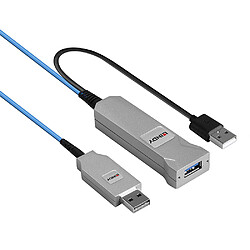 Avis Lindy 43345 câble USB 30 m USB 3.2 Gen 1 (3.1 Gen 1) USB A 2 x USB A Bleu, Argent