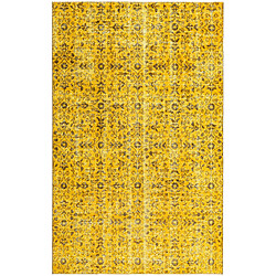 Vidal Tapis de laine 206x130 jaune Ultra Vintage