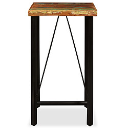 Helloshop26 Table haute mange debout bar bistrot bois de récupération massif 107 cm 0902073