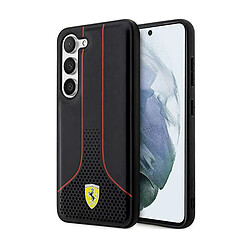 Avis Ferrari Coque pour Galaxy S23 Plus Design Perforé et Luxueux Noir