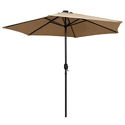 Avis Maison Chic Parasol Jardin | Parasol avec LED et mat en aluminium 270 cm Taupe - GKD98584