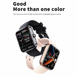 F57L Montre Intelligente Écran Tactile Sommeil Surveillance Thermomètre Bracelet De Sport Avec Câble De Charge Magnétique Rose