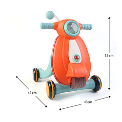 Acheter Trotteur pour Bébés Robincool Baby Walker 43x45x52 cm Premiers Pas avec Blocage de Roues Couleur Orange avec Lumière