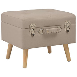 vidaXL Tabouret de rangement 40 cm Beige Tissu