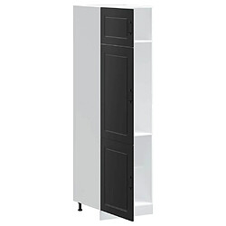 Avis vidaXL Armoire de cuisine Kalmar noir bois d'ingénierie