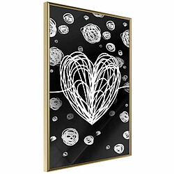 Paris Prix Affiche Murale Encadrée Entangled Heart 20 x 30 cm Or