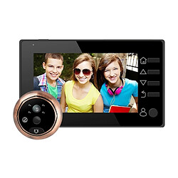 Wewoo Interphone vidéo Visiophone noir 4,3 pouces TFT écran couleur 3.0MP caméra de sécurité intelligente sonnette, carte de TF de soutien 32 Go Max et vision nocturne détection de mouvement