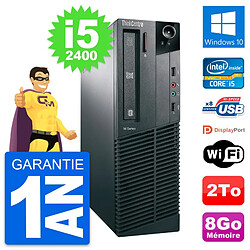 PC Lenovo ThinkCentre M82 SFF Intel i5-2400 RAM 8Go Disque 2To Windows 10 Wifi - Occasion