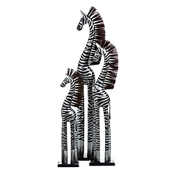 BigBuy Home Figurine Décorative Noir Argenté Bois 19 X 12 X 100 CM