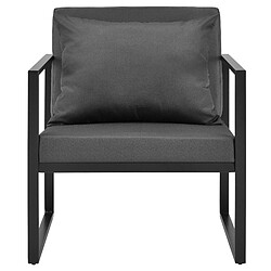 Helloshop26 2 x chaises extérieures robustes avec coussins confortables noir 70 x 60 x 60 cm 03_0000173