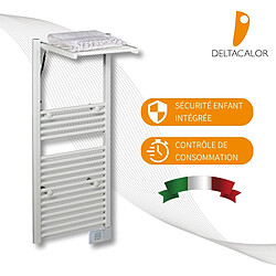 Avis Chauffage sèche-serviette inertie fluide - 500W - blanc - Deltacalor