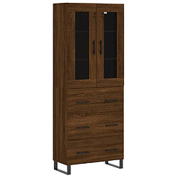 Maison Chic Buffet,Meuble de Rangement,commode pour salon,Cuisine Chêne marron 69,5x34x180 cm Bois d'ingénierie -MN67690