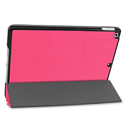 Wewoo Housse Étui Coque Pour iPad 10.2 en cuir élégant avec rabat horizontal Custer Texture fonction Veille / Réveil et support à trois réglages Rose Rouge pas cher