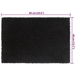 Avis vidaXL Tapis de porte 5 pcs noir 40x60 cm fibre de coco touffeté