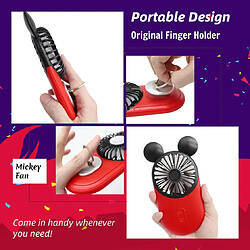 Acheter Mini Ventilateur DecoLife Cute Mouse, Ventilateur Rechargeable USB Portable et Portable avec Une Belle Lumière LED, 3 Vitesses Réglables, Paquet de 2 (Rouge + Rose)