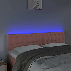 Avis Maison Chic Tête de lit scandinave à LED,meuble de chambre Rose 144x5x78/88 cm Velours -MN25074