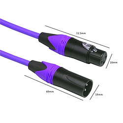 Acheter Wewoo Câble audio de mixage de microphone XRL mâle / femellelongueur 5 m violet