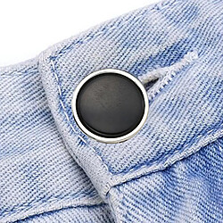 12x 17mm Jeans Boutons Réparation Goujons Pour Jean Pantalon Remplacer Noir Brillant