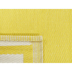 Beliani Tapis extérieur jaune 120 x 180 cm ETAWAH pas cher