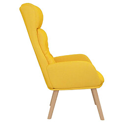 Avis vidaXL Chaise de relaxation Jaune moutarde Tissu