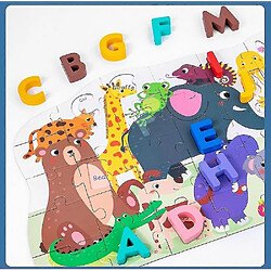 Acheter Universal Enfants apprenant des puzzles en bois chiffres lettres jeux de jouets éducatifs (lettres)