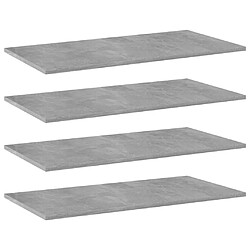 vidaXL Panneaux de bibliothèque 4 pcs gris béton bois d’ingénierie