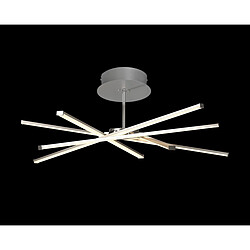 Inspired Star Semi Flush, 42W LED, 3000K, 3700lm, Argent/Acrylique Givré/Chrome Poli, 3 ans de Garantie