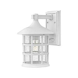 Elstead Lighting Applique murale extérieur Hinkley Verre à graines transparent,composite résistant aux intempéries, Blanc texturé