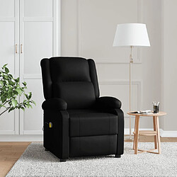 Maison Chic Fauteuil Relax pour salon, Fauteuil de massage Noir Similicuir -GKD10990