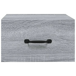 Maison Chic Table de chevet murale,Table de nuit Sonoma gris 35x35x20 cm -MN23157 pas cher