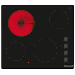 Table de cuisson vitrocéramique 60cm 4 feux 6600w noir - PKE611CA8E - BOSCH