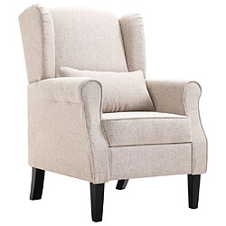 Maison Chic Fauteuil Relax pour salon | Fauteuil Beige Tissu -GKD62283