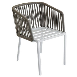 Hesperide Fauteuil de jardin Barcelone - Blanc et marron